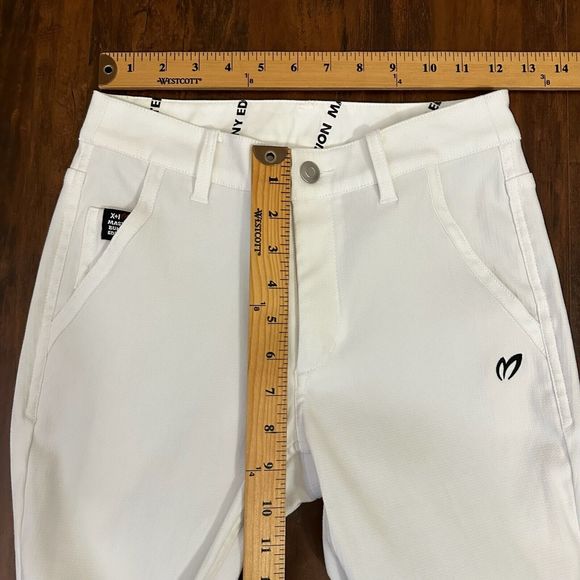 MASTER BUNNY EDITION Womens White Golf Skinny Khaki Pants JAPAN MADE - Picture 13 of 15